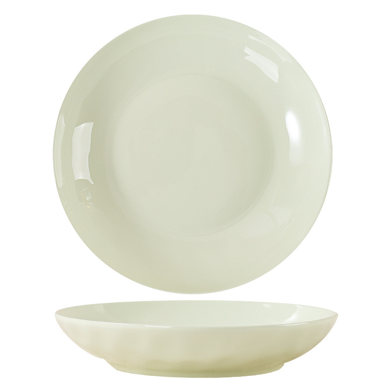 Plato de cerámica de alta calidad con patrón de piedra de crema, platos de platos domésticos, platos de flores de alta temperatura, platos de platos de platos image 6