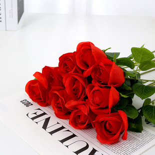 Simulated Snow Mountain Roses Valentine's Day Plastic Fake Bouquet Home Furnishings Living Room Table Flower Arrangement Decoration