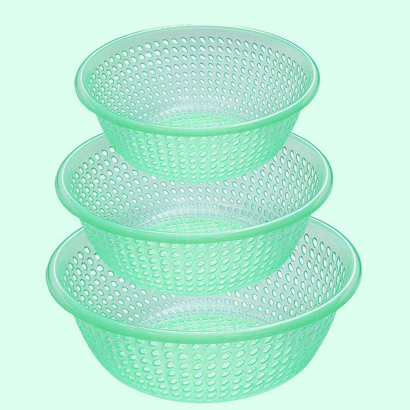 プラスチックふるい排水バスケット大型家庭用野菜洗いバスケット野菜洗いボウル果物洗いふるいキッチン厚みのある果物バスケット|undefined