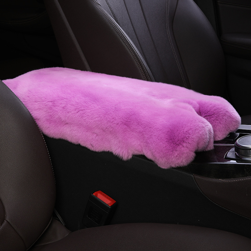 Armrest box pad – Universal Universal - lavender-color-high-quality-whole-rex-rabbit-skin