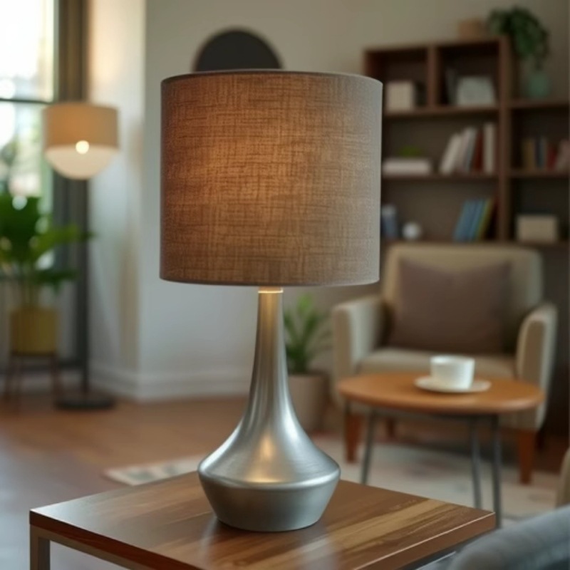 Lámpara de mesa de tela transfronteriza Lámpara de noche de dormitorio Lámpara de mesa de noche retro nórdica