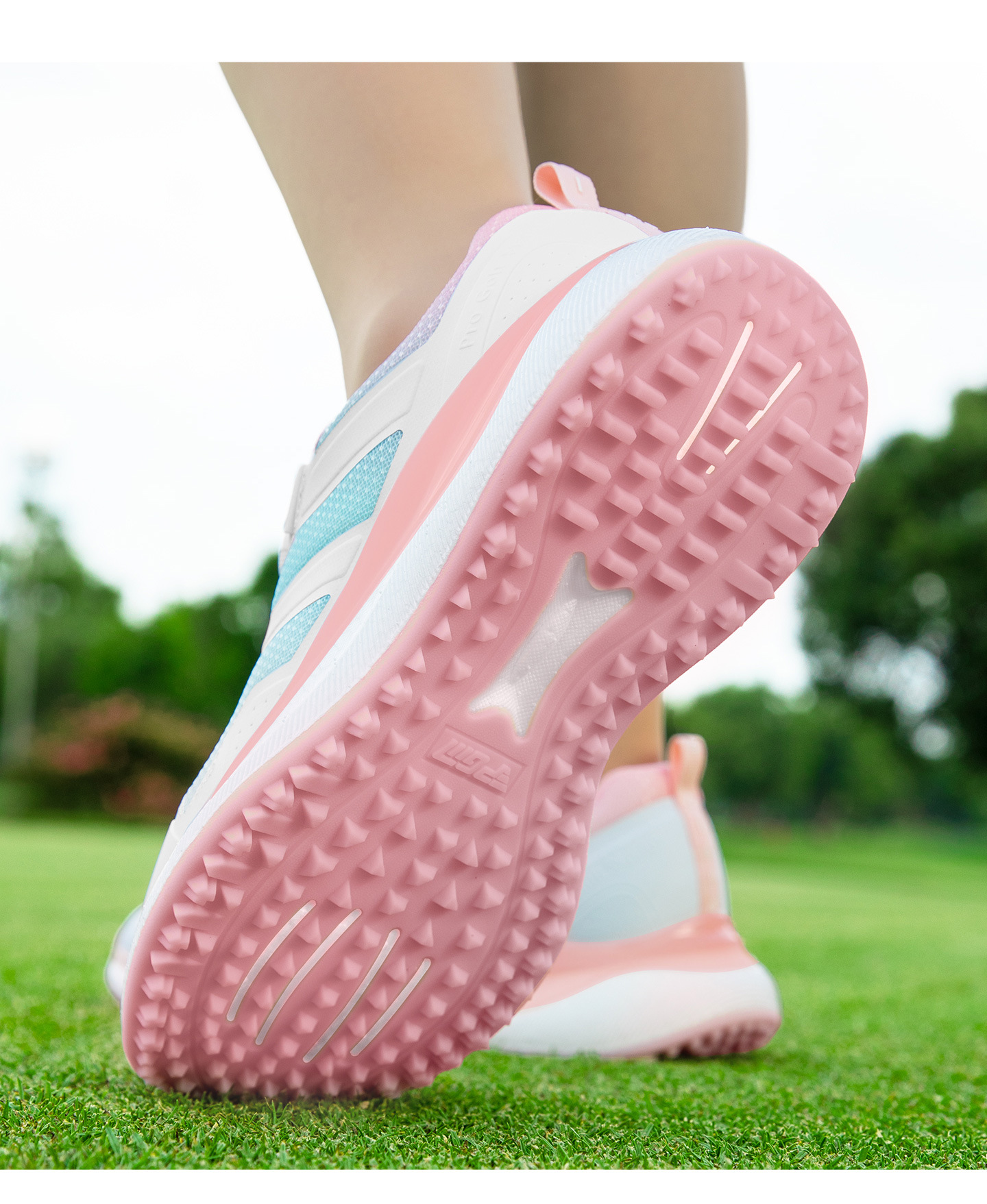 Giày golf nữ PGM mùa hè thoáng khí, khóa xoắn tiện lợi, đế tăng chiều cao chống trượt — Bột màu [thoáng khí/chống trượt/nhẹ/khóa xoắn] XZ351, Sakura Bubbles [Thoáng khí và thoải mái/Đệm đàn hồi cao/Chống trượt được cấp bằng sáng chế] XZ351, Bong bóng bạc hà [Thoáng khí và thoải mái/Đệm đàn hồi cao/Chống trượt được cấp bằng sáng chế] XZ351 chi tiết 13