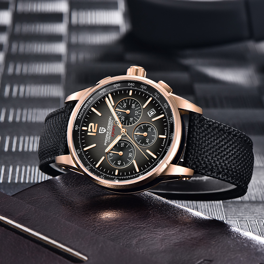 Bojiani PAGANIDESIGN reloj de hombre multifunción reloj de cuarzo cronógrafo de acero inoxidable reloj de hombre YS008