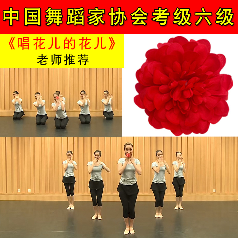 Level 6 Chinese Dance Association Children's Folk Dance Performance Props Hand for Singing Flowers