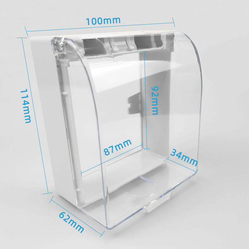 Type 86 self-adhesive waterproof cover for bathroom and bathroom, heightened open-wire switch, punch-free anti-splash box, surface-mounted waterproof box