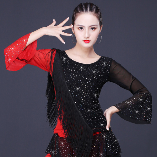 gcw square dance costume Latin dance modern dance clothes dance costumes for women adult new practice clothes tops