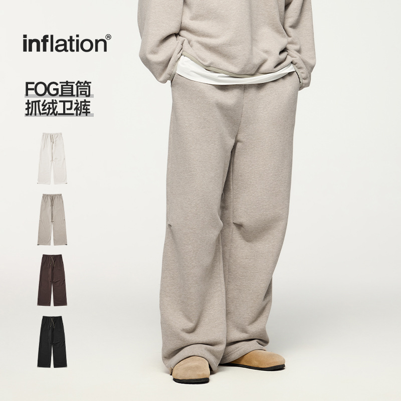 捷展严选|FOG直筒抓绒卫裤男女潮牌长裤美式运动裤直筒裤潮流新款