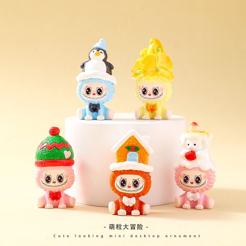 新款秋冬兔兔萌粒公仔树脂diy 桌面迷你小摆件直播对对碰盲袋批发|undefined