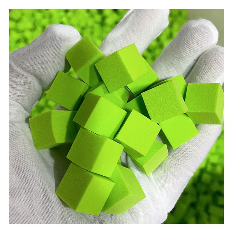 High-Density Nail Art 1cm Mini Tofu Block Sponge for Gradient Blush Application Without Shedding