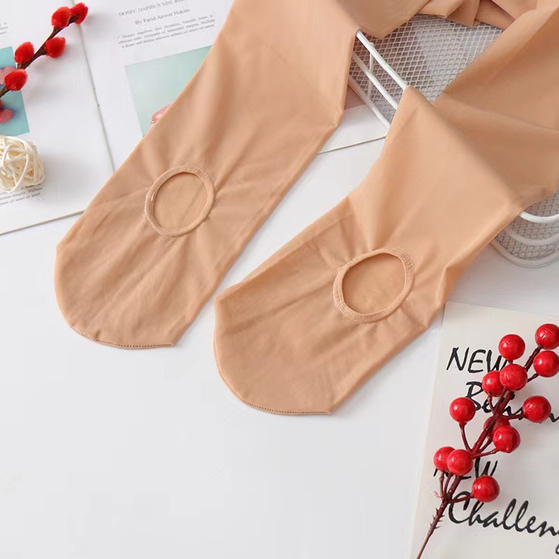 Primavera y otoño delgada mujer acero calcetines resistentes al desgaste anti-gancho alambre anti-descomposición calcetines resistentes no se pierden piernas delgadas