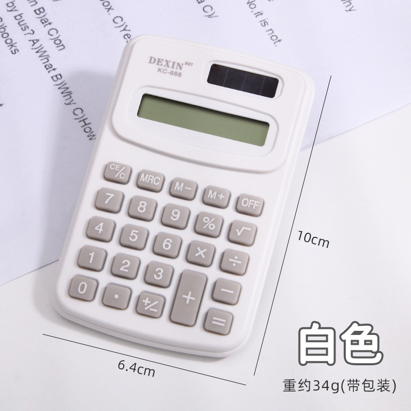 Calculadora de color solar de doble fuente de alimentación con botón grande en el viento y alto valor facial calculadora especial para estudiantes de oficina