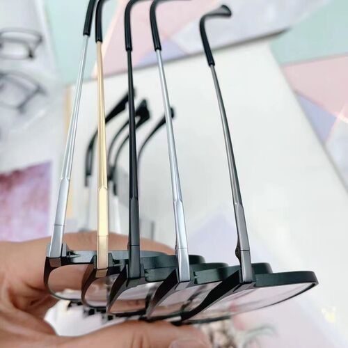 Aluminum magnesium titanium men's business frame pure titanium myopia glasses frame fashion retro wide-brimmed optical glasses frame Buick Chamon