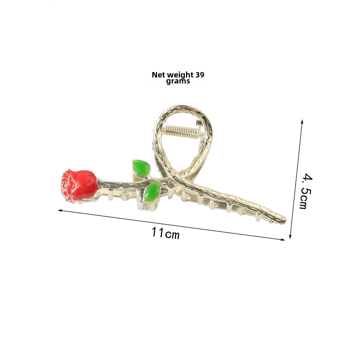 Pinza per capelli a tulipano in metallo stile coreano_voghion.com