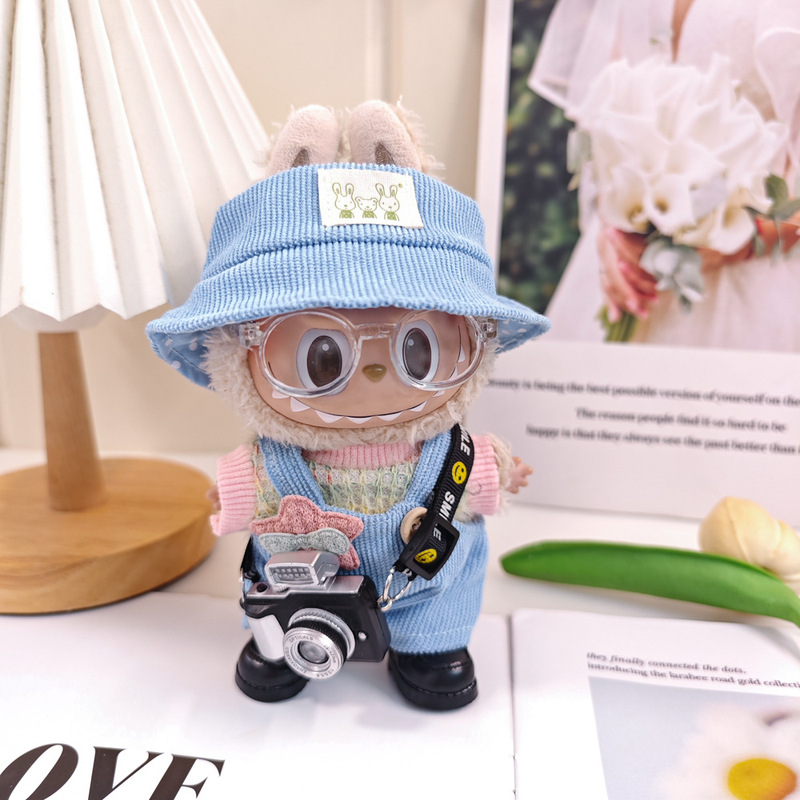 17 センチメートルラブブハートビートラブブビニールぬいぐるみペンダント服オーバーオールスーツ着替えベビー服靴|undefined