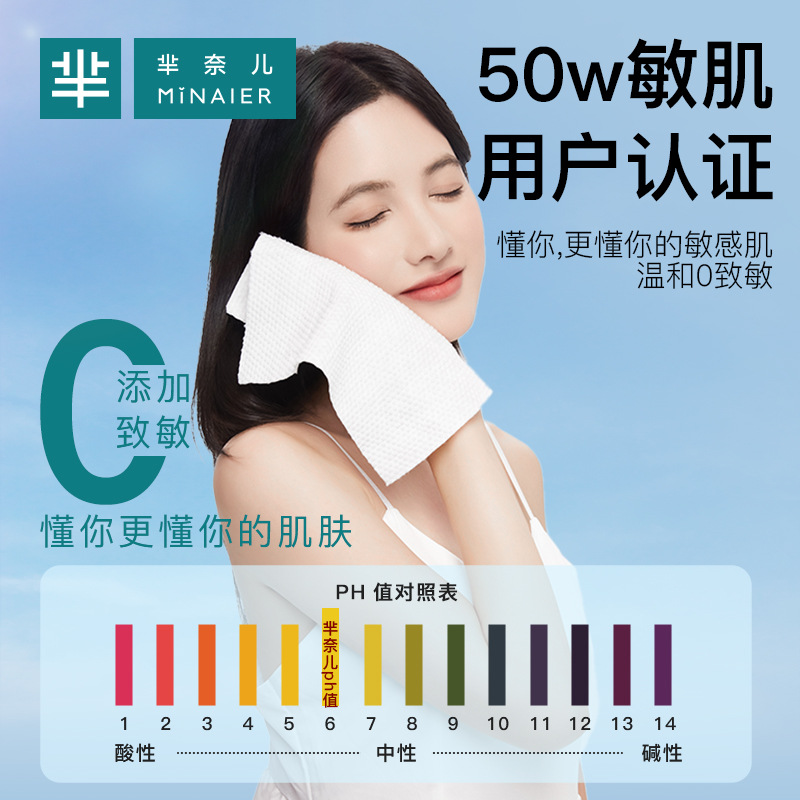 Toallas faciales desechables Minair Guochao, textura perlada engrosada, de doble uso para seco y húmedo, toallas de limpieza para salón de belleza para limpiar la cara.