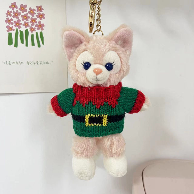 15cm ciego caja pull paño suéter pantalones macaron labubu colgante muñeca suéter Año Nuevo suéter lindo