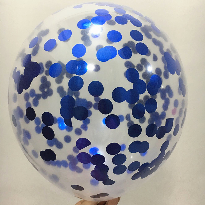 Globo Transparente de Lentejuelas de 12 Pulgadas de Látex para Día del Niño y Cumpleaños