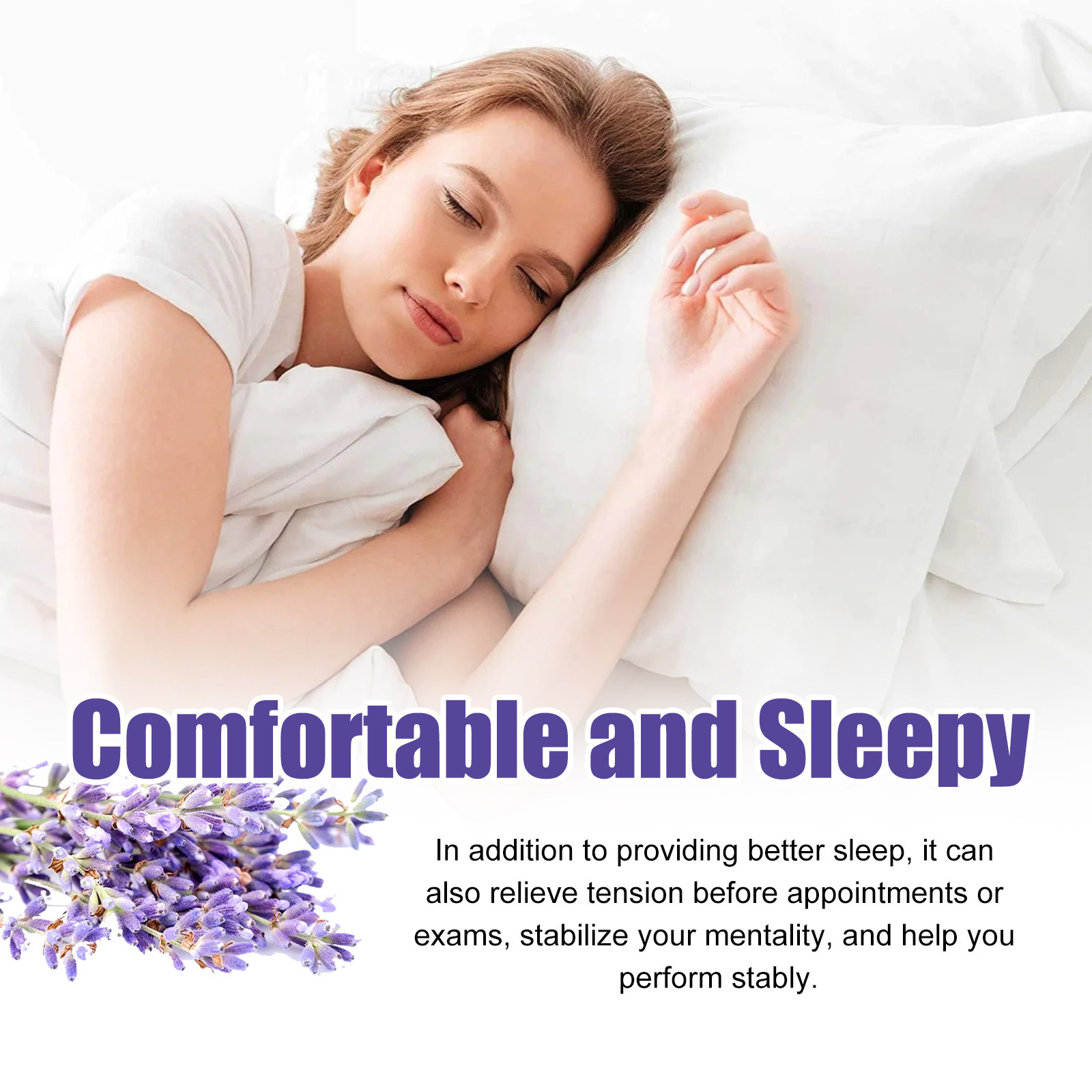 Ximonth Lavender Sleep spray Soothes the nerves, hypnotizes and sleeps, relieves insomnia and sleeps at ease spray
