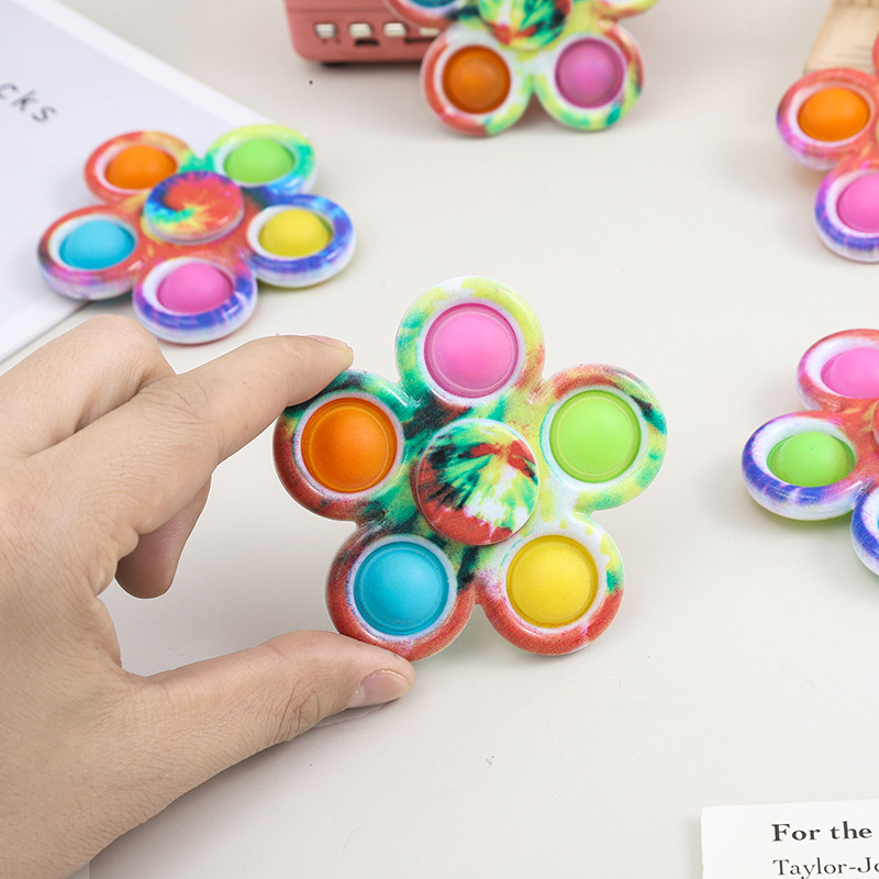 Camuflaje de cinco dedos, música de burbujas, dedos giratorios, giroscopio, presión, descompresión, juguetes transfronterizos de silicona para niños al por mayor