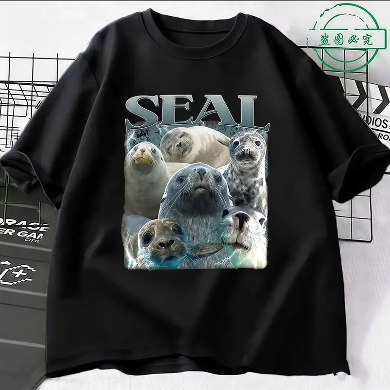 Vintage Funny Seal Meme Marine Animal Bootleg Graphic T-Shirt Unisex Fashion Aesthetic T-Shirt Casual Vintage Funny Seal Meme Marine Animal Bootleg Graphic T-Shirt Unisex Fashion Aesthetic T-Shirt Casual