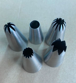 裱花嘴5件套泡芙曲奇花嘴 蛋糕奶油不锈钢花嘴烘焙工具 5pcs