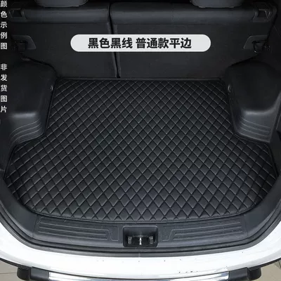 Trunk Mat — Bluebird Sunshine Teana Tiida Qijun - black-black-line-flat-edge-thickened-model-20-24-new-sylphy-fuel-version