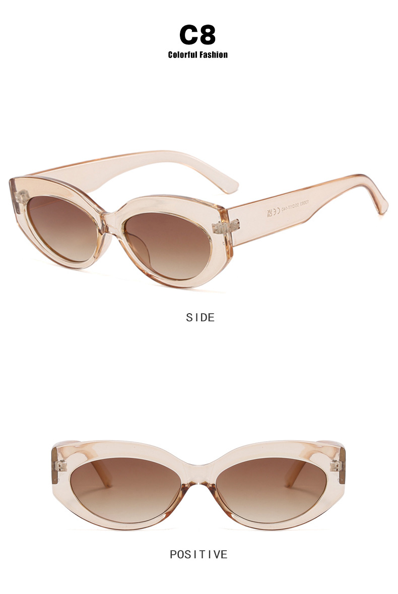 Leopard Pattern Women'S Gender Simple Style Style Simple Style Leopard Ac UV400 Protection Cat Eye Full Frame Women's Sunglasses