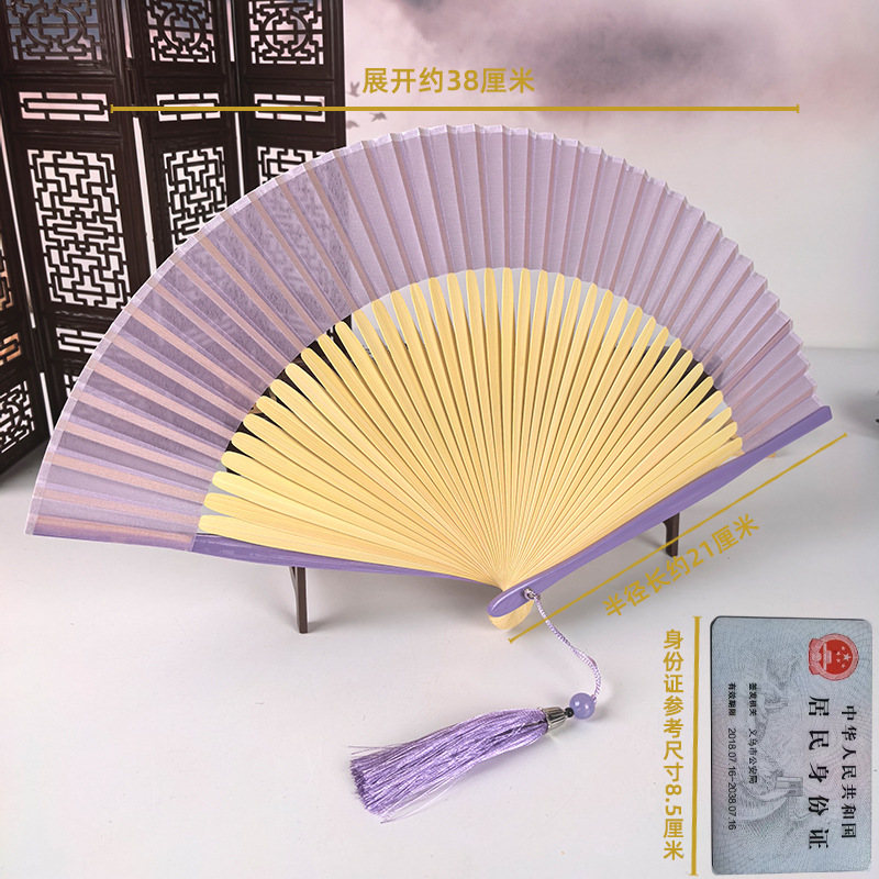 Ventilador antiguo ventilador plegable de verano chino chino cheongsam ventilador plegable de bambú artesanía ventilador pequeño ventilador de baile ventilador image 81