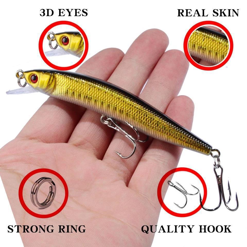 Fishing Lure Tackle Kit Set Crazy Wobblers Artificial Bionic