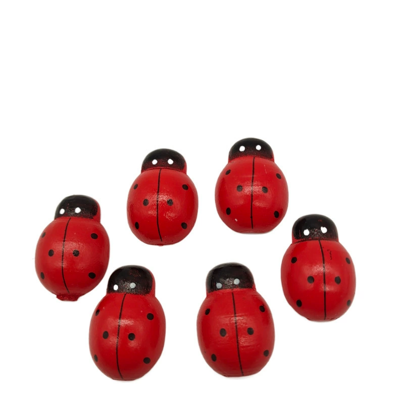 Пятно микро-ландшафтный украшения деревянные поделки Beetle Семь звезд Божья коровка DIY аксессуары креативные