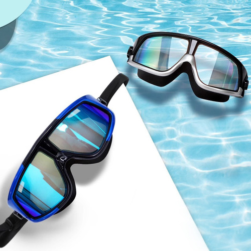 Youyou factory direct sales large frame electroplated adult myopia waterproof anti-fog swimming goggles for men and women flat swimming goggles eye protection