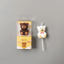 小熊生日蛋糕装饰蜡烛可爱创意小熊儿童卡通烘培派对（小额批发）