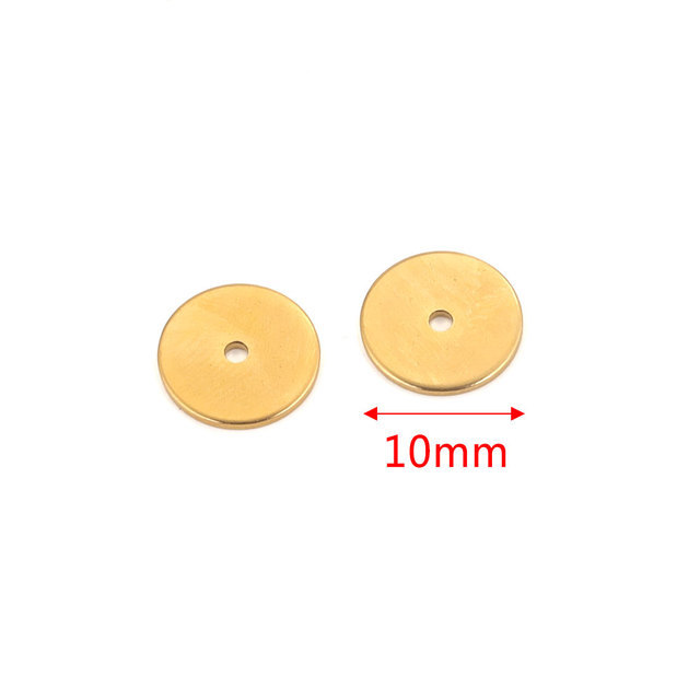 Acero inoxidable espaciador cuentas joyería hacer PVD 18K chapado en oro perlas sueltas DIY joyería suministros junta accesorios espaciador