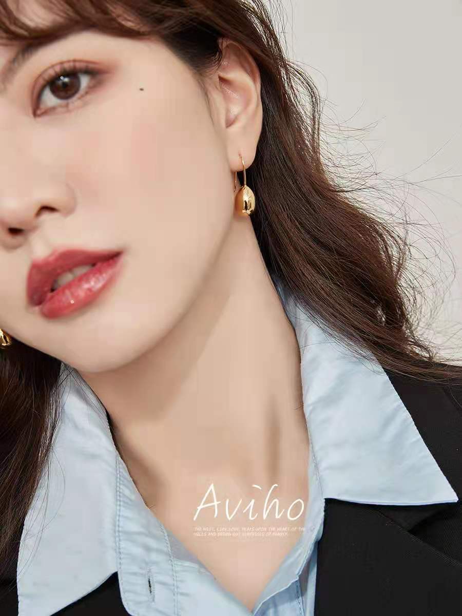 Retro Geometric Titanium Steel Earrings 1 Pair