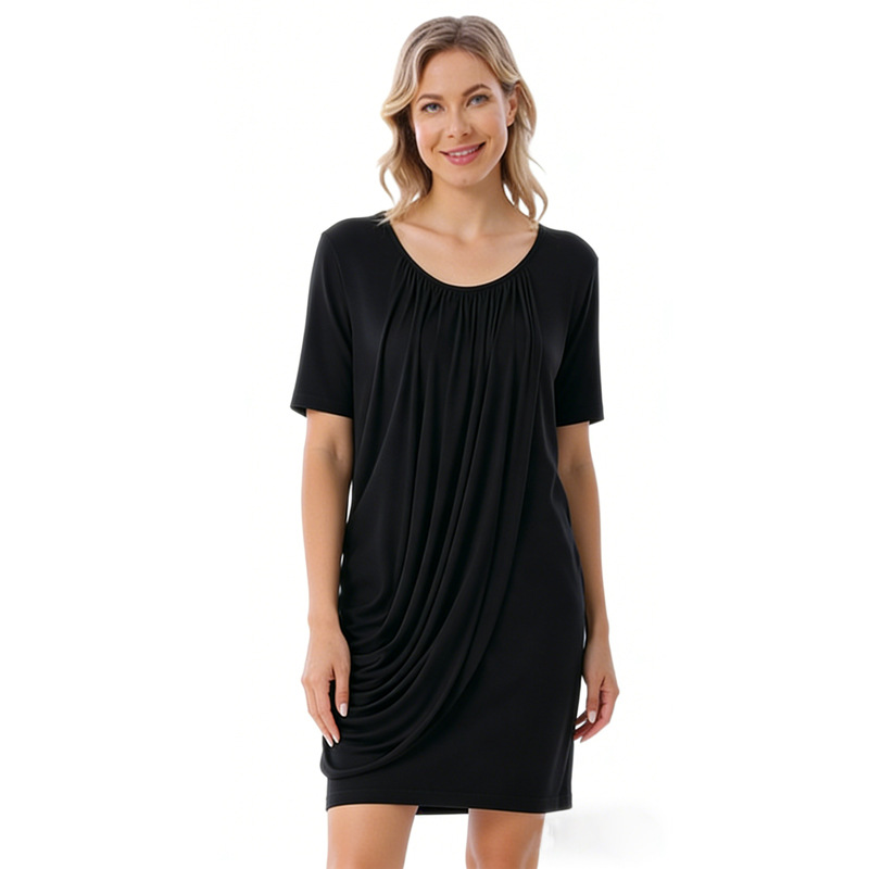 Comfortable Modal Nursing Dress For Maternity Plus Size Fashion_voghion.com