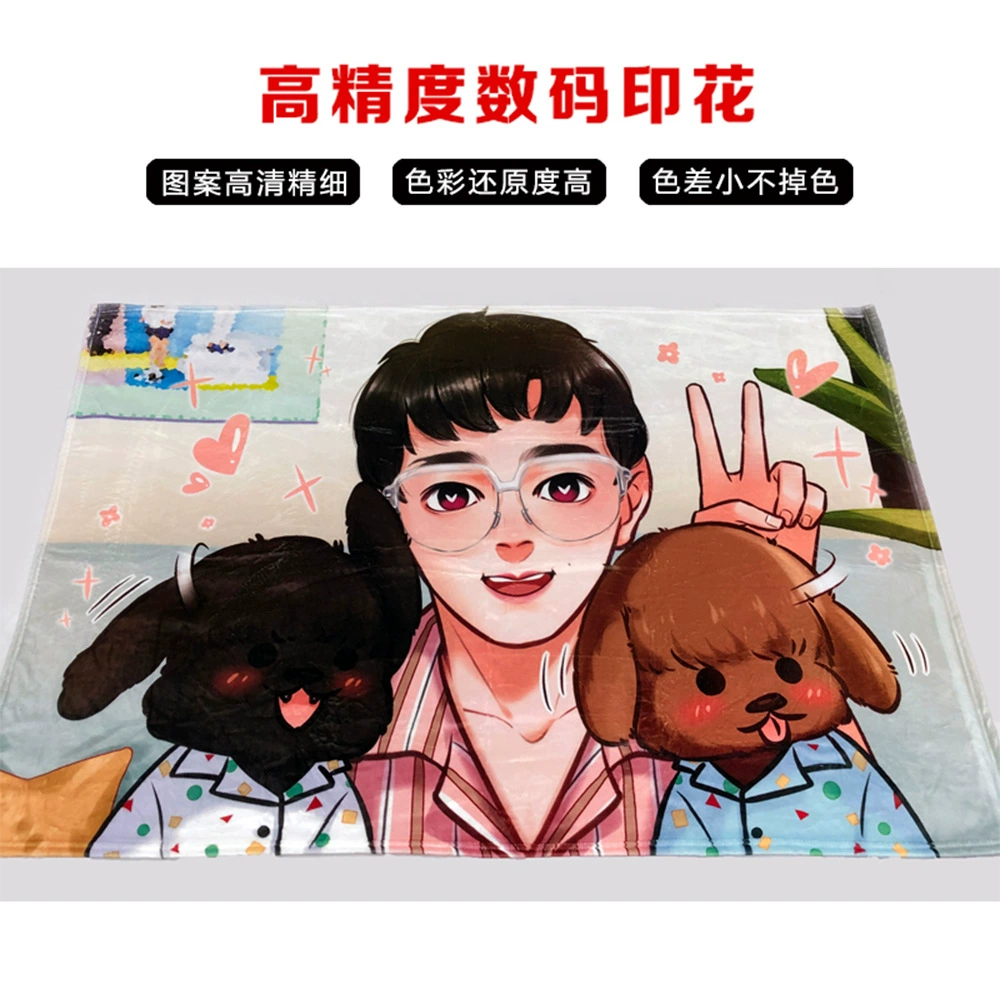 Двухслойное детское одеяло с рисунком, летний диванный плед для сна, увеличенная плотность, ручная работа