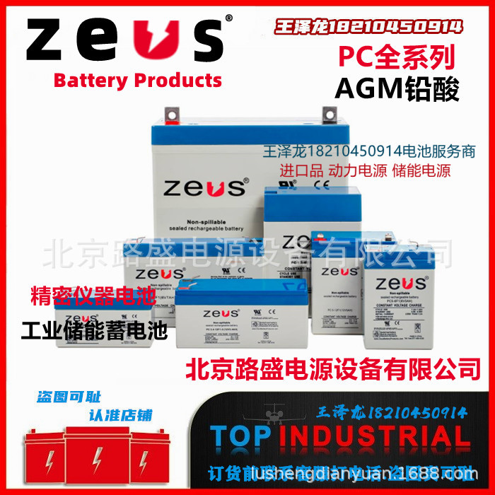 英国ZEUS蓄电池（电瓶）PC6-6F2 6V6Ah 电池 仪器电池
