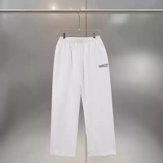 Cross-Border Foreign Trade Wholesale B Brand Paris Cola Embroidery High Street Trendy Loose Casual Long Pants Unisex Popular Style
