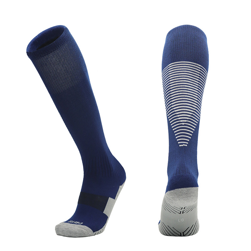 Calcetines de fútbol sobre la rodilla de color sólido personalizados Calcetines para adultos, niños de escuela primaria, calcetines deportivos con fondo de toalla gruesa, calcetines de béisbol