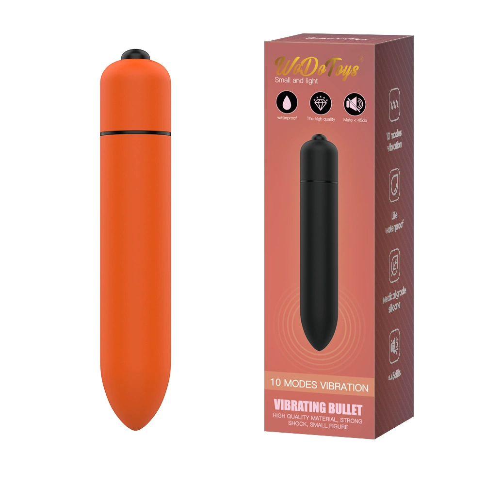 Вибрирующая пуля (wodotoys) — мини-МА массажер 10 режимов, работает на батарейках, несколько цветов