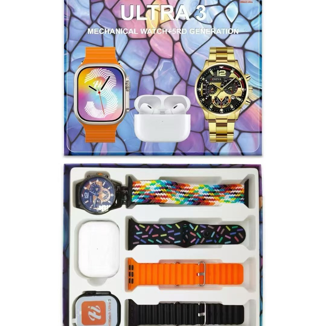 Cross-Border Smart Watch Mvp-180 Bluetooth Headset Mechanical Watch Four Strap Set Fashion Business Watch