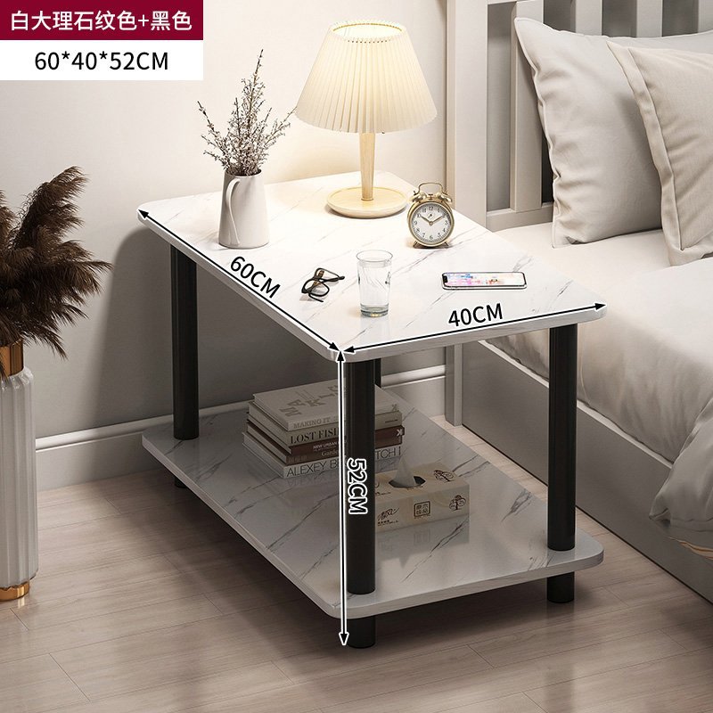 [원목다리-더블레이어] 화이트 질감 60*40*53cm