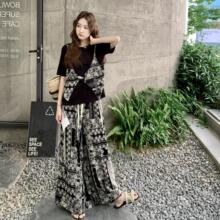 时尚气质百搭显瘦假两件财阀千金女装两件套2025夏季新款韩版宽松