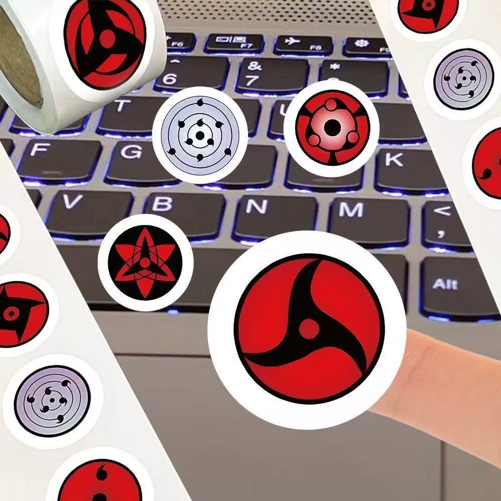 500 Naruto Sharingan eye наклейки рулоны наклеек японские комиксы стильный декоративный номерной сборник наклейки лента для запечатывания