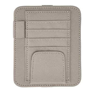 Car Glasses Clip/Bill Clip Holder, In-Car Card and Document - strap-style-pebbled-gray