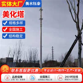美化塔楼顶美化工艺塔不锈钢装饰塔办公楼景观塔通信美化塔供应
