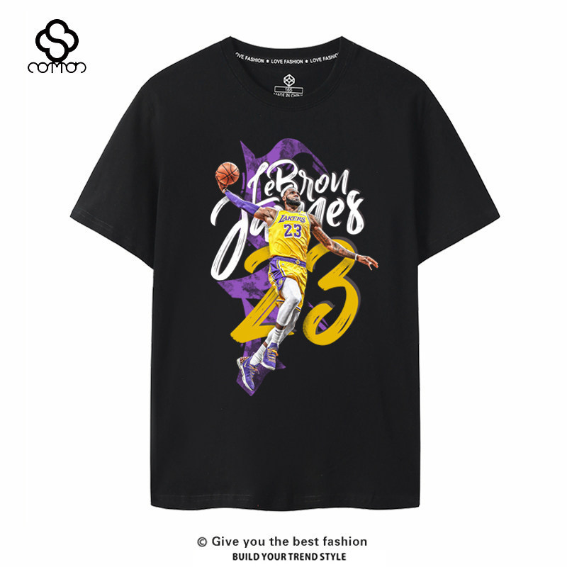 American casual Curry Lakers James short-sleeve Irving Paul George basketball sports large size t-shirt summer