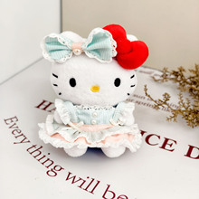 HelloKitty娃衣可爱KT猫玩偶公仔着替婚纱裙牛仔碎花背带裤套装萌