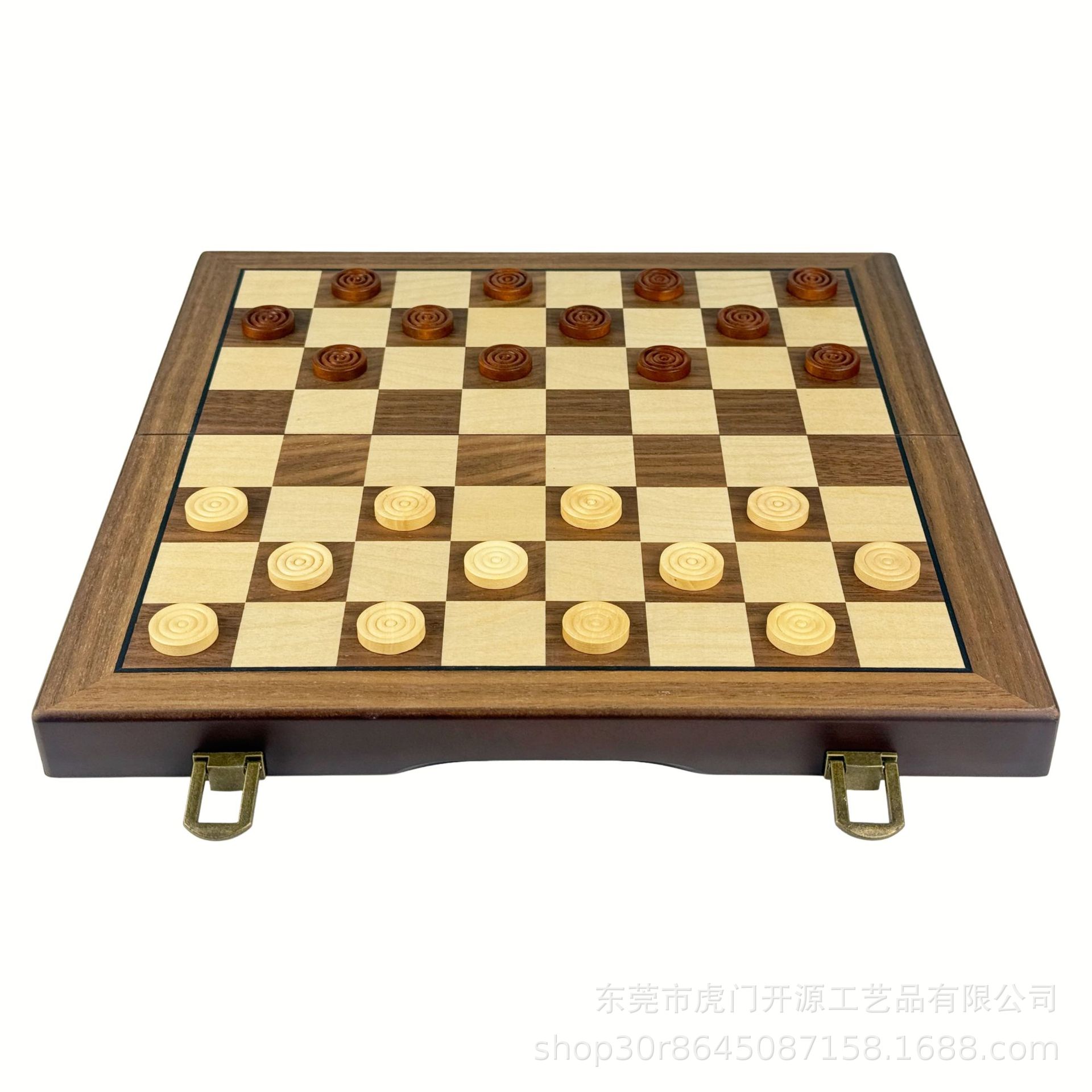 Juego de Ajedrez Magnético de Madera Maciza Tamaño Pequeño, para Niños y Estudiantes