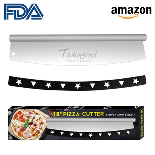 18-inch large pizza cutter 45cm stainless steel pizza cutter semicircle pizza cutter shake knife machete